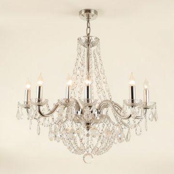 Camille Unique Statement Tiered Chandelier With Crystal Accents (synthetic illustration; no displayed measurements)