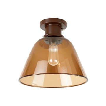 4.5 '' H Glass Bell Ceiling Fan Fitter Shade ( Screw On ) In Caramel