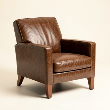 Egremont 41 '' Wide Split Grain Leather Armchair (synthetic illustration; no displayed measurements)