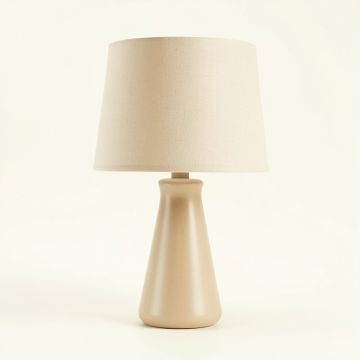 Spruce Bluff Table Lamp With A Plain Fabric Shade - Beige (synthetic illustration; no displayed measurements)