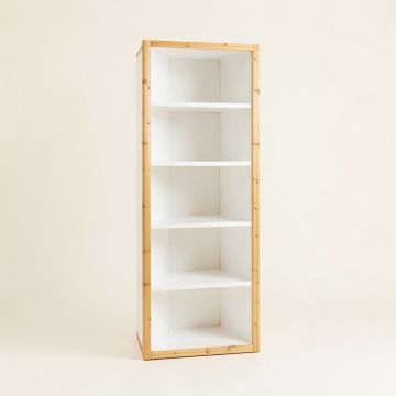 Meadow Bend Narrow Cubby Tower - White (synthetic illustration; no displayed measurements)