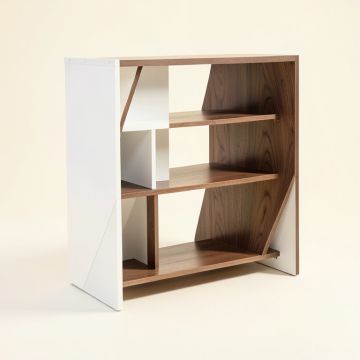 Ezra 63.39 '' H X 43.31 '' W Geometric Bookcase (synthetic illustration; no displayed measurements)