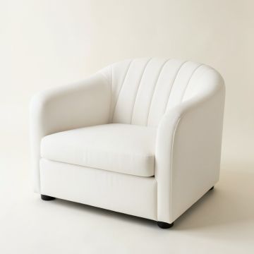 Oak Brook Upholstered Armchair - White (synthetic illustration; no displayed measurements)