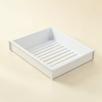 Rowan Falls Empty Under-Desk Cable Tray - White (synthetic illustration; no displayed measurements)
