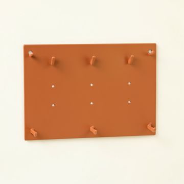 Holly Edge Empty Wall-Mounted Tool Organizer Panel - Terracotta (synthetic illustration; no displayed measurements)