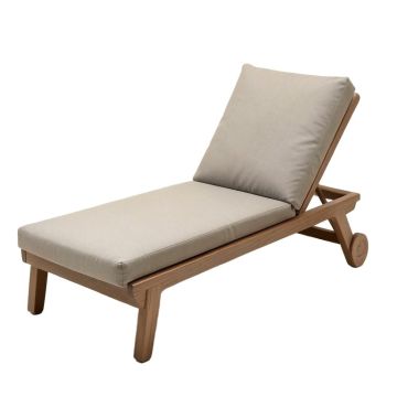 Belfrey Outdoor Reclining Chaise Lounge With Cushion