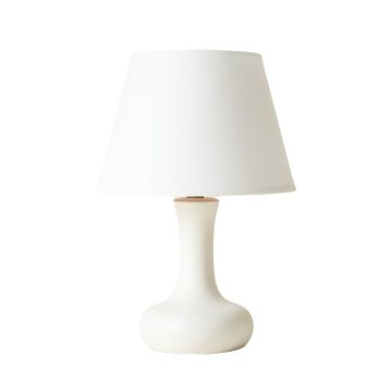 River Dale Table Lamp With A Plain Fabric Shade - White