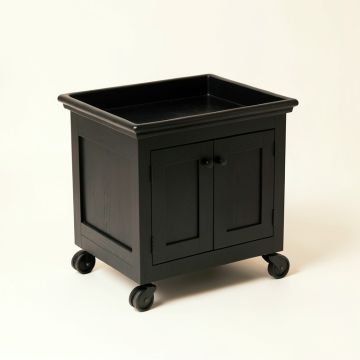 Lake Crest Empty Rolling Workshop Cart - Black (synthetic illustration; no displayed measurements)