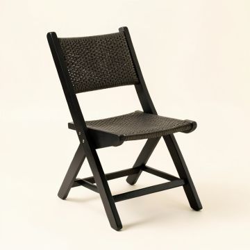 Meadow Canyon Folding Outdoor Chair - Black (synthetic illustration; no displayed measurements)