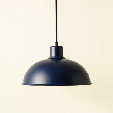 Pine Bridge Pendant Light Suspended From One Plain Cable - Navy (synthetic illustration; no displayed measurements)