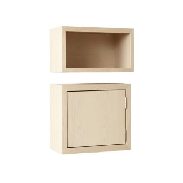 Slate Dell Wall-Mounted Entry Cabinet - Beige
