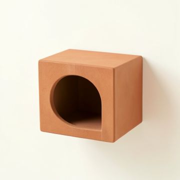 Summit Brook Wall-Mounted Cat Perch - Terracotta (synthetic illustration; no displayed measurements)