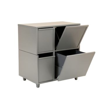 River Branch Freestanding Pull-Out Hamper Cabinet - Gray