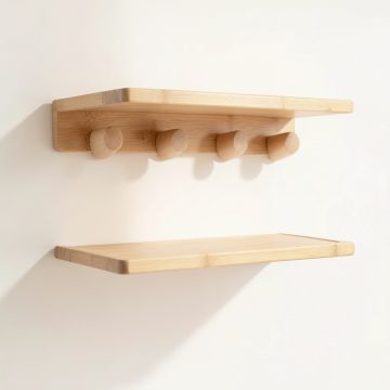 River Brook Wall-Mounted Entryway Organizer Shelf - Beige (synthetic illustration; no displayed measurements)