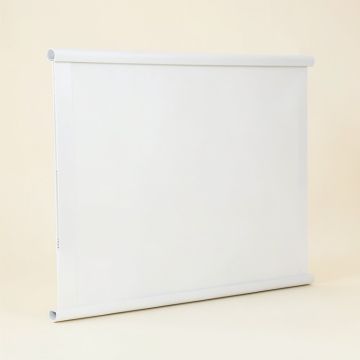 Quickstand White Portable Floor Recessed Projector Screen (synthetic illustration; no displayed measurements)