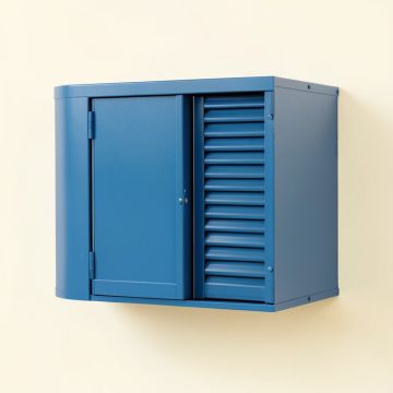 Cliff Bluff Wall-Mounted Entry Cabinet - Blue (synthetic illustration; no displayed measurements)