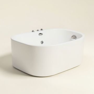 55 '' X 32 '' Freestanding Soaking Acrylic Bathtub (synthetic illustration; no displayed measurements)