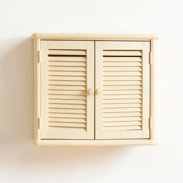 Ash Edge Wall-Mounted Entry Cabinet - Cream (synthetic illustration; no displayed measurements)