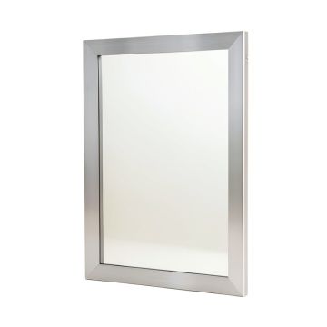 Brushed Nickel Aluminum Full Body Modern And Contemporary Wall Mirror