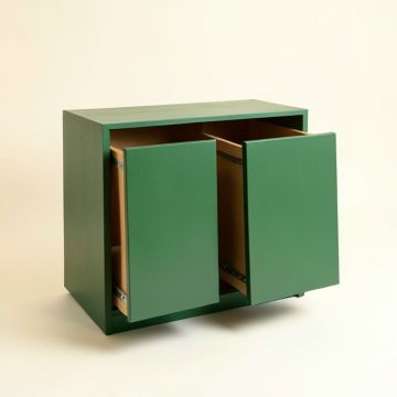 Maple Arc Freestanding Pull-Out Hamper Cabinet (synthetic illustration; no displayed measurements)