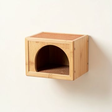 Cliff Crest Wall-Mounted Cat Perch - Terracotta (synthetic illustration; no displayed measurements)