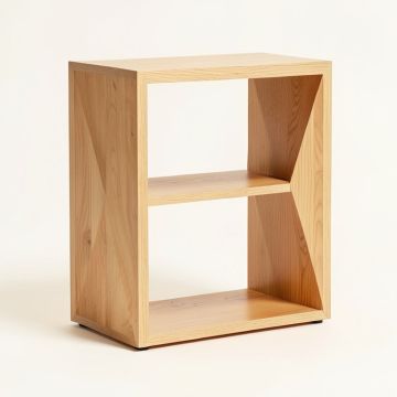 Geometric Bookcase (synthetic illustration; no displayed measurements)