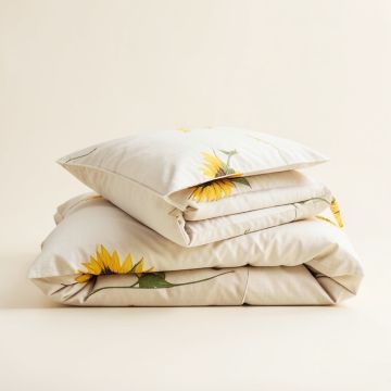 Mattei 100 % Cotton Sunflower Comforter Set (synthetic illustration; no displayed measurements)