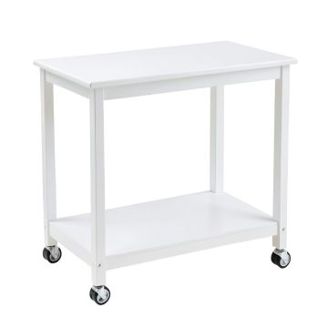Summit Bluff Empty Rolling Workshop Cart - White (synthetic illustration; no displayed measurements)