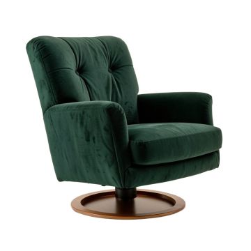 Quinton 33 '' Wide Tufted Velvet Swivel Lounge Chair