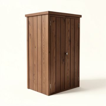 5 Ft. W X 2 Ft. D Solid Wood Vertical Storage Shed (synthetic illustration; no displayed measurements)