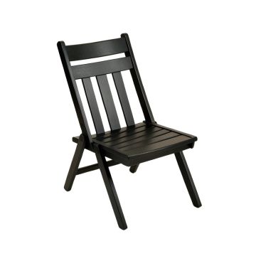 Summit Bridge Folding Outdoor Chair - Black
