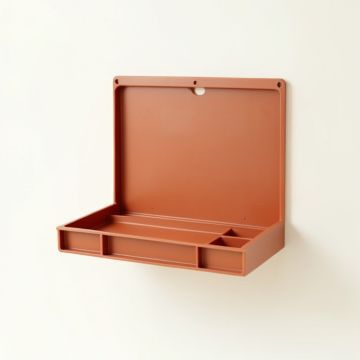 Rowan Bridge Empty Wall-Mounted Tool Organizer Panel - Terracotta (synthetic illustration; no displayed measurements)