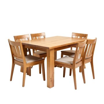 Montsegur Butterfly Leaf Rubberwood Solid Wood Dining Set