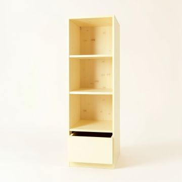 Alder Bluff Narrow Cubby Tower - Ivory (synthetic illustration; no displayed measurements)