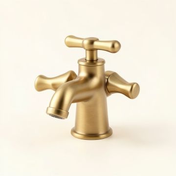 Purist Widespread Bathroom Sink Faucet With Low Cross Handles And Low Spout (synthetic illustration; no displayed measurements)