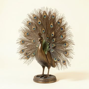Armanno Outdoor Animal Peacock Metal Garden Statue (synthetic illustration; no displayed measurements)