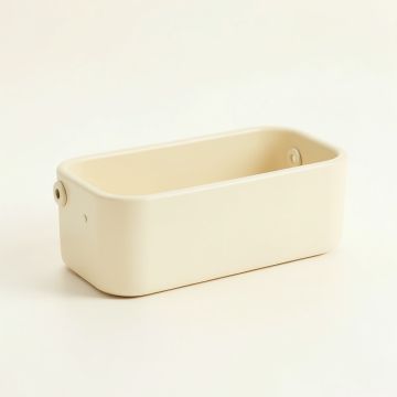 Maple Canyon Empty Railing Planter With Integral Brackets - Ivory (synthetic illustration; no displayed measurements)