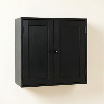 Holly Edge Wall-Mounted Entry Cabinet - Black (synthetic illustration; no displayed measurements)