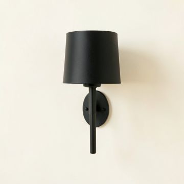 Holly Bluff Wall Sconce Mounted On A Plain Wall - Black (synthetic illustration; no displayed measurements)