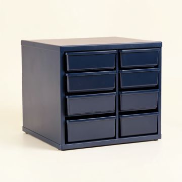 Briar Crossing Small-Parts Storage Drawer Cabinet - Navy (synthetic illustration; no displayed measurements)