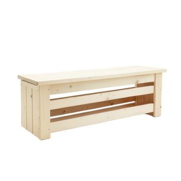 Aspen Bend Narrow Outdoor Storage Bench - Ivory