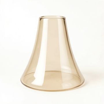 4.75 '' H Glass Bell Lamp Shade ( Screw On ) In Beige (synthetic illustration; no displayed measurements)