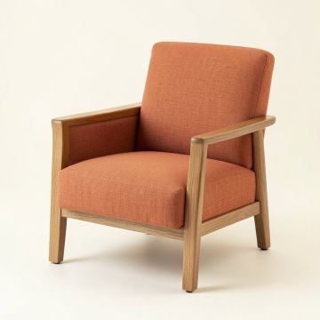 Cliff Arc Upholstered Armchair (synthetic illustration; no displayed measurements)