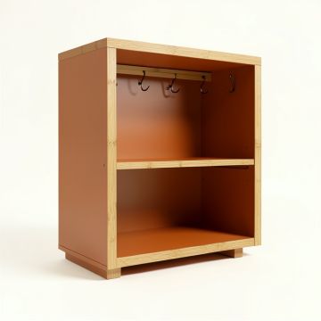 Dune Bend Empty Mug-Storage Cabinet Insert - Terracotta (synthetic illustration; no displayed measurements)