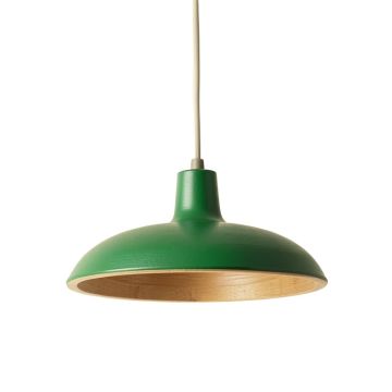 Hazel Bridge Pendant Light Suspended From One Plain Cable - Green