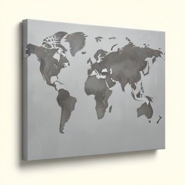 World Map - Wrapped Canvas Painting Print (synthetic illustration; no displayed measurements)