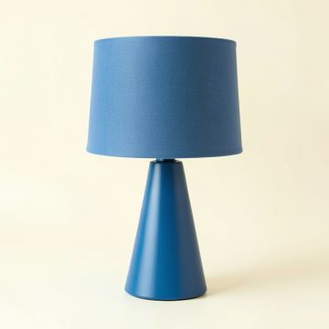 Laurel Canyon Table Lamp With A Plain Fabric Shade - Blue (synthetic illustration; no displayed measurements)