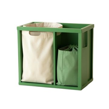 Shore Canyon Laundry Sorting Station With Plain Removable Bags - Green