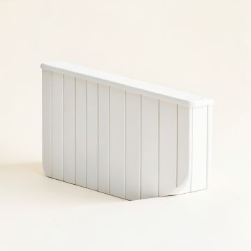 Bay Branch Narrow Outdoor Storage Bench - White (synthetic illustration; no displayed measurements)