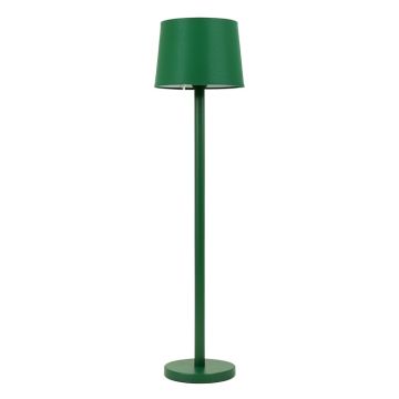 Ash Branch Floor Lamp With A Plain Fabric Shade - Green (synthetic illustration; no displayed measurements)